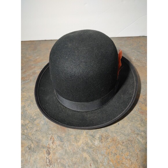 Hats of Character Bowler Derby Hat Fenton New York Hand Blocked Mens 6 7/8 VTG - Picture 6 of 14
